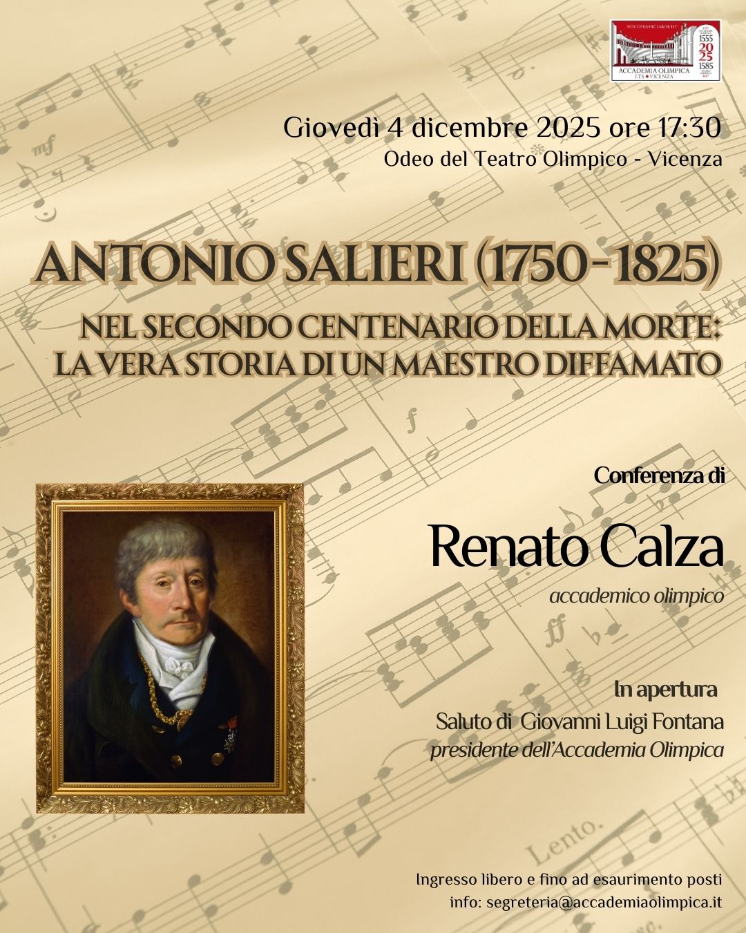 Renato Calza racconta Antonio Salieri 1 Locandina Calza_Salieri