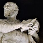 La statua raffigurante Alessandro Massaria al Teatro Olimpico