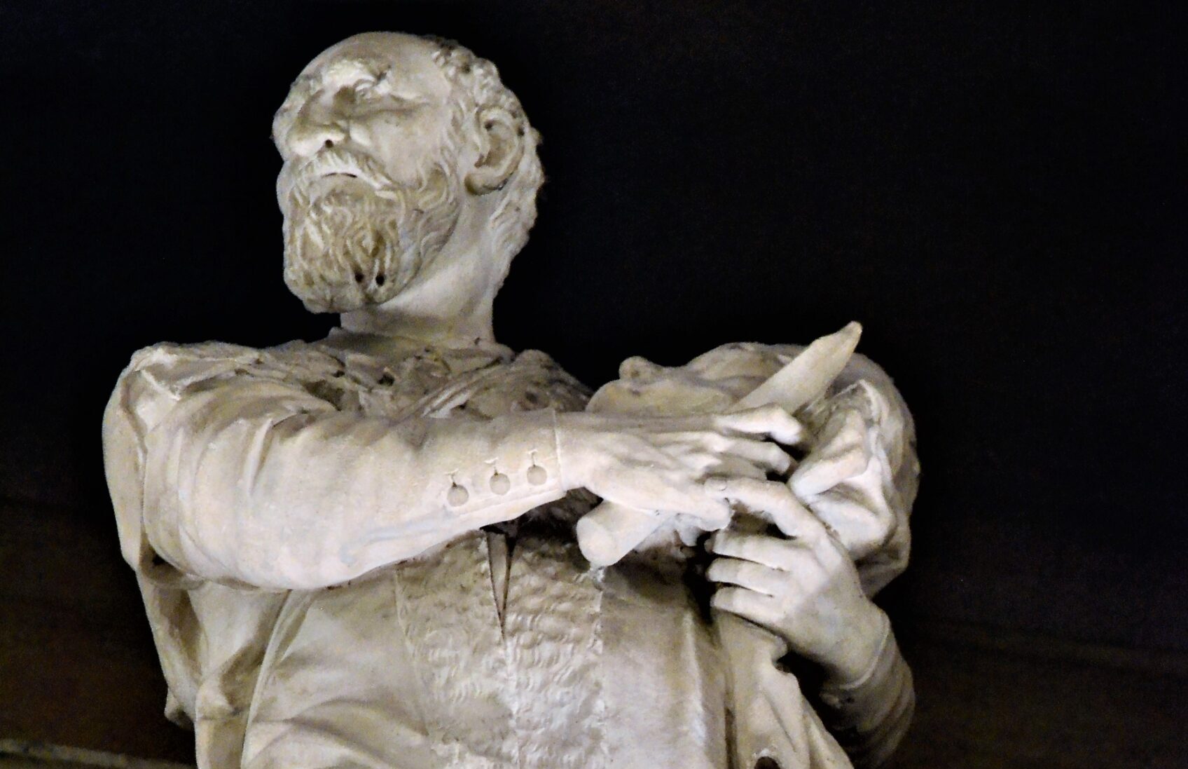 La statua raffigurante Alessandro Massaria al Teatro Olimpico