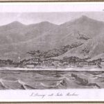 Un'incisione ottocentesca che rappresenta "San Dionigi nell'Isola Borbone"