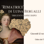 Banner evento Le Rimatrici di Luisa Bergalli (ritratto di Luisa Bergalli in pubblico dominio)